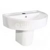 Ultra - Priory 600 Basin 1TH & Semi Pedestal - CPR001 -Wall Hung Basins Shop CPR001 p