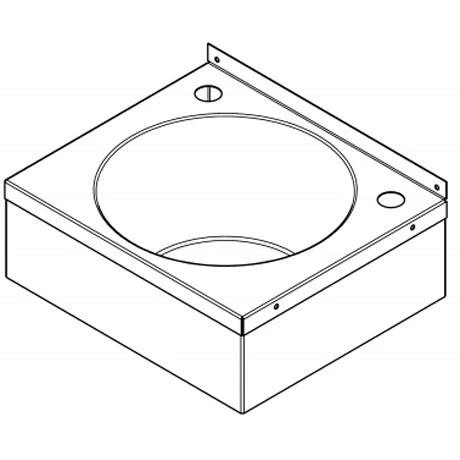 Franke Model B D20162N Stainless Steel Washbasin with Apron Support, Waste & Overflow Kit 4 Franke Model B D20162N Stainless Steel Washbasin with Apron Support, Waste & Overflow Kit - Image 2