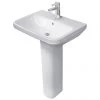 Duravit DuraStyle 1TH Basin + Full Pedestal -Wall Hung Basins Shop DS551THFP P