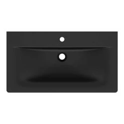 Ideal Standard Connect Air Silk Black 840mm Wall Mounted / Vanity Basin - E0279V3 -Wall Hung Basins Shop E0279V3.ai4 460