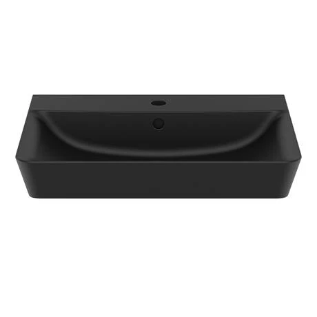 Ideal Standard Connect Air Cube Silk Black 600mm Wall Mounted / Vanity Basin - E0298V3 5 Ideal Standard Connect Air Cube Silk Black 600mm Wall Mounted / Vanity Basin - E0298V3 - Image 3