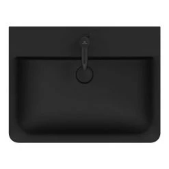 Ideal Standard Connect Air Cube Silk Black 600mm Wall Mounted / Vanity Basin - E0298V3 12 Ideal Standard Connect Air Cube Silk Black 600mm Wall Mounted / Vanity Basin - E0298V3 -Wall Hung Basins Shop E0298V3ai.4 460