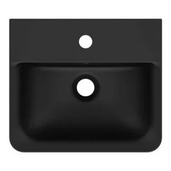 Ideal Standard Connect Air Cube Silk Black 400mm Wall Mounted / Vanity Basin - E0307V3 10 Ideal Standard Connect Air Cube Silk Black 400mm Wall Mounted / Vanity Basin - E0307V3 -Wall Hung Basins Shop E0307V3.ai4 460