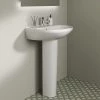 Ideal Standard Eurovit+ 550mm 1 Tap Hole Basin + Pedestal -Wall Hung Basins Shop E254701 P