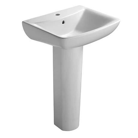 Ideal Standard Vue 55cm 1TH Basin + Pedestal 3 Ideal Standard Vue 55cm 1TH Basin + Pedestal