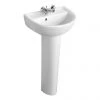 Armitage Shanks Sandringham 21 1TH Basin & Pedestal -Wall Hung Basins Shop E894501 P
