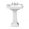 Imperial Etoile 605mm Medium Basin + Full Pedestal -Wall Hung Basins Shop ET6053TH P