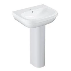 Grohe Euro Ceramic 600mm 1TH Basin + Full Pedestal