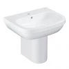 Grohe Euro Ceramic 550mm 1TH Basin + Half Pedestal 1 Grohe Euro Ceramic 550mm 1TH Basin + Half Pedestal -Wall Hung Basins Shop EURHP600 P