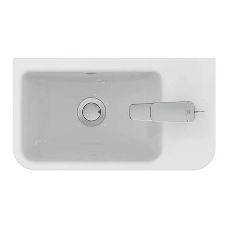 Ideal Standard i.Life S 450mm Wall Hung Right Hand 1TH Washbasin + Chrome Bottle Trap 4 Ideal Standard i.Life S 450mm Wall Hung Right Hand 1TH Washbasin + Chrome Bottle Trap - Image 2