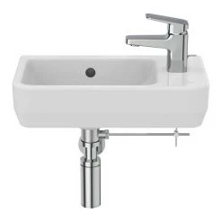Ideal Standard i.Life S 450mm Wall Hung Right Hand 1TH Washbasin + Chrome Bottle Trap 10 Ideal Standard i.Life S 450mm Wall Hung Right Hand 1TH Washbasin + Chrome Bottle Trap -Wall Hung Basins Shop ISIL45WH D3 460