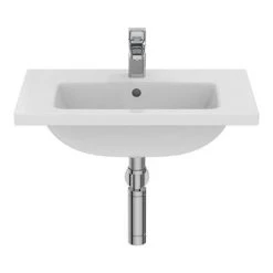 Ideal Standard i.Life S 1TH Wall Hung Basin + Chrome Bottle Trap -Wall Hung Basins Shop ISIL60WH D2 460