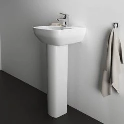 Ideal Standard i.Life A 400mm 1TH Handrinse Basin + Full Pedestal -Wall Hung Basins Shop ISILA40FP D4 460