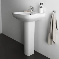 Ideal Standard i.Life A 1TH Washbasin + Full Pedestal -Wall Hung Basins Shop ISILA55FP D5 460