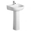 Ideal Standard Jasper Morrison 50cm 1TH Basin & Pedestal -Wall Hung Basins Shop JAS 50 F P
