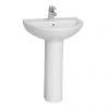 VitrA - Layton Basin and Pedestal - 1 Tap Hole - 3 Size Options 1 VitrA - Layton Basin and Pedestal - 1 Tap Hole - 3 Size Options -Wall Hung Basins Shop Layton Full Ped P