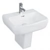 RAK Metropolitan 42cm Basin + Half Pedestal -Wall Hung Basins Shop MET 42BAS HALPED prod