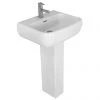 RAK Metropolitan 52cm Basin with Full Pedestal 1 RAK Metropolitan 52cm Basin with Full Pedestal -Wall Hung Basins Shop MET 52BAS PED p1