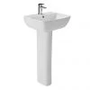 Britton MyHome 55cm 1TH Basin with Full Pedestal -Wall Hung Basins Shop MH55FPED P 1