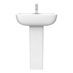 Pro 600 Modern Short Projection Basin & Pedestal (550mm Wide - 1 Tap Hole) -Wall Hung Basins Shop MSPB D2 460