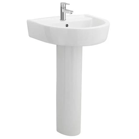 Marino 520mm Round Basin 1TH with Full Pedestal 3 Marino 520mm Round Basin 1TH with Full Pedestal