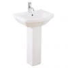 Mere - Amor Washbasin 1TH with full pedestal -Wall Hung Basins Shop Mere Amor Washbasin 1TH with full pedestal p