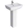 Milan Basin with Full Pedestal (550mm Wide - 1 Tap Hole) 2 Milan Basin with Full Pedestal (550mm Wide - 1 Tap Hole) -Wall Hung Basins Shop Milan Basin with Full Pedestal 550mm p