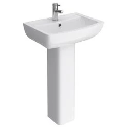 Milan Basin with Full Pedestal (550mm Wide - 1 Tap Hole)