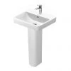 Duravit No.1 1TH Washbasin + Full Pedestal -Wall Hung Basins Shop N1551THFP P