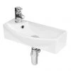 Hudson Reed 1TH Compact Wall Hung Basin (Left Hand) - NBV161 -Wall Hung Basins Shop NBV161 lrg 460
