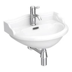 Old London - Chancery Wall Hung Cloakroom Basin (500mm Wide - 1 Tap Hole) -Wall Hung Basins Shop NCA104 d3a 460
