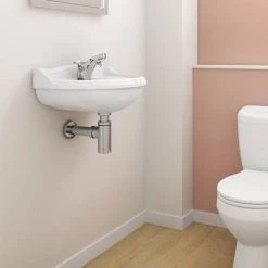 Old London - Chancery Wall Hung Cloakroom Basin (500mm Wide - 1 Tap Hole) -Wall Hung Basins Shop NCA104 d1 460