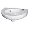 Nuie - Round 450mm Wall Hung Cloakroom Basin - 1 Tap Hole - NCU942