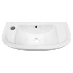 Nile Compact 455 x 205mmm Wall Hung Cloakroom Basin 7 Nile Compact 455 x 205mmm Wall Hung Cloakroom Basin -Wall Hung Basins Shop NIL455 d2 460