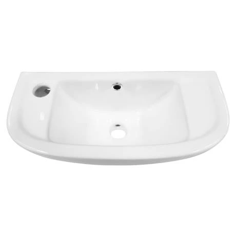 Nile Compact 455 x 205mmm Wall Hung Cloakroom Basin 5 Nile Compact 455 x 205mmm Wall Hung Cloakroom Basin - Image 3