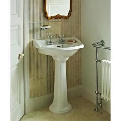Heritage - Dorchester Standard Basin & Tall Pedestal - Various Tap Hole Options -Wall Hung Basins Shop PDW051 PDW09 D2N 460