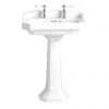 Heritage - Granley Standard Basin & Tall Pedestal - Various Tap Hole Options -Wall Hung Basins Shop PGRW051 PGRW09 P 1