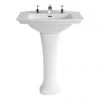 Heritage - Blenheim Basin & Pedestal - Various Tap Hole Options -Wall Hung Basins Shop PHPW063 PHPW09 P