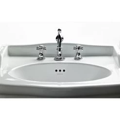Heritage - New Victoria 3TH Standard Basin & Pedestal -Wall Hung Basins Shop PVEW063 PVEW10 D2 460