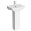 Nuie Asselby Cloakroom Basin 1TH with Pedestal (500 x 375mm) -Wall Hung Basins Shop Premier Asselby Cloakroom Basin 1TH with Pedestal p