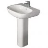 RAK - Tonique 55cm Basin 1th with Full Pedestal -Wall Hung Basins Shop RAK Tonique 55cm Basin 1th with Full Pedestal p