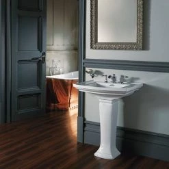 Imperial Radcliffe 685mm Large Basin + Full Pedestal -Wall Hung Basins Shop RD1LB31030 D2 460 1