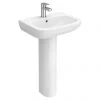 Nuie Renoir Compact Basin & Full Pedestal - 1 Tap Hole -Wall Hung Basins Shop RFP np