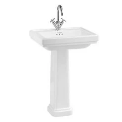 Burlington Riviera 580mm Square Basin + Full Pedestal