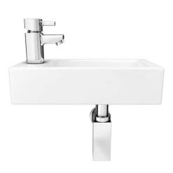 Rondo Wall Hung Small Cloakroom Basin Package -Wall Hung Basins Shop RON PK d2 460