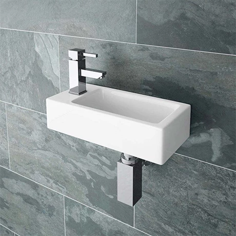 Rondo Wall Hung Small Cloakroom Basin 1TH - 365 x 180mm 3 Rondo Wall Hung Small Cloakroom Basin 1TH - 365 x 180mm