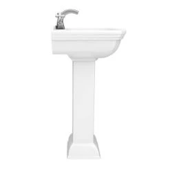 Rydal Traditional Basin + Pedestal (1 Tap Hole) -Wall Hung Basins Shop RYD BP D3 460