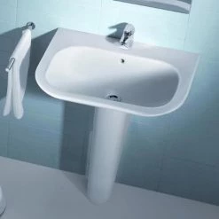 Roca Nexo Wall-hung 1TH Basin -Wall Hung Basins Shop Roca Nexo Full Pedestal 337641000 d2 460