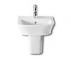 Roca - The Gap 450mm 1 tap hole cloakroom basin with semi pedestal -Wall Hung Basins Shop Roca The Gap 450mm 1 tap hole cloakroom basin with semi pedestal p