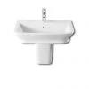 Roca - The Gap 550mm 1 tap hole basin with semi pedestal -Wall Hung Basins Shop Roca The Gap Modern 550mm 1 tap hole basin with semi pedestal p